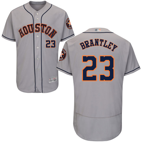 Houston Astros #23 Michael Brantley Grey Flexbase Authentic Collection Stitched Jersey Men's