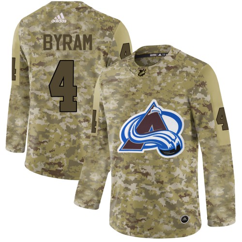 Adidas Colorado Avalanche #4 Bowen Byram Camo Authentic Stitched Jersey Men's