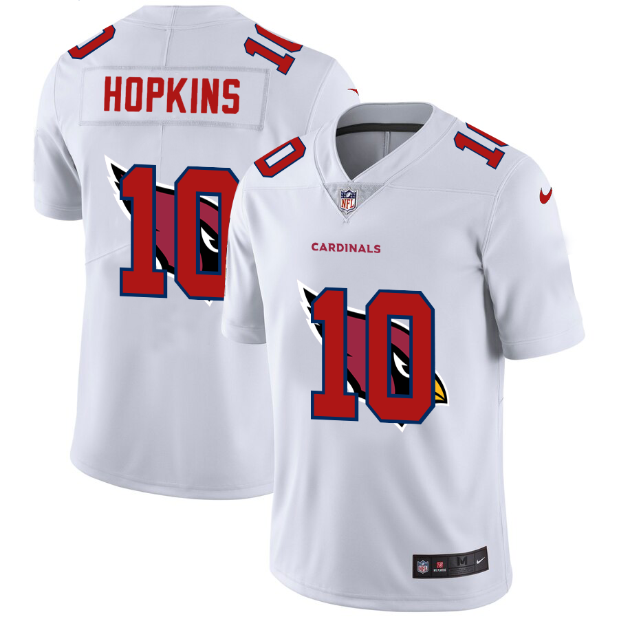 Arizona Cardinals #10 DeAndre Hopkins White Men's Team Logo Dual Overlap Limited Jersey