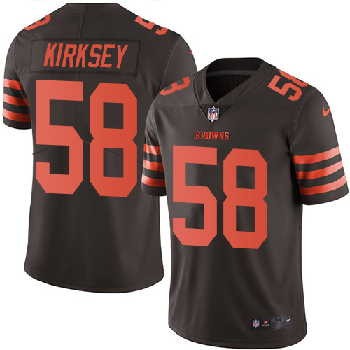 Cleveland Browns #58 Christian Kirksey Brown Youth Stitched Limited Rush Jersey Youth