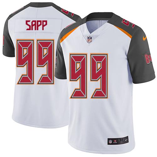 Tampa Bay Buccaneers #99 Warren Sapp White Men's Stitched Vapor Untouchable Limited Jersey Men's