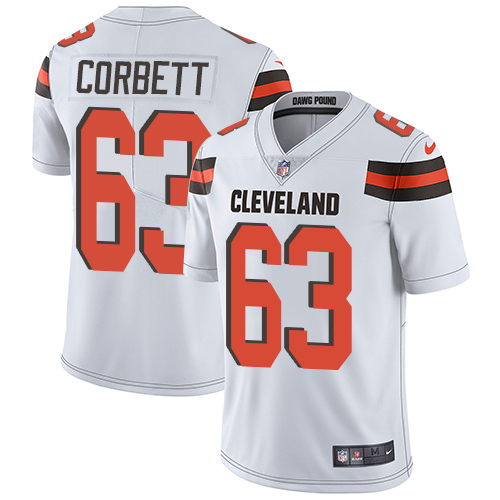 Cleveland Browns #63 Austin Corbett White Men's Stitched Vapor Untouchable Limited Jersey Men's