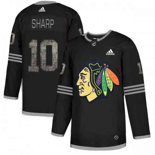 Adidas Chicago Blackhawks #10 Patrick Sharp Black Authentic Classic Stitched Jersey Men's