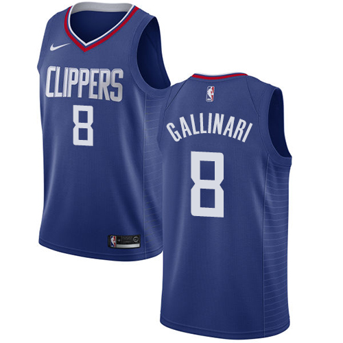 Los Angeles Clippers #8 Danilo Gallinari Blue Youth Swingman Icon Edition Jersey Youth