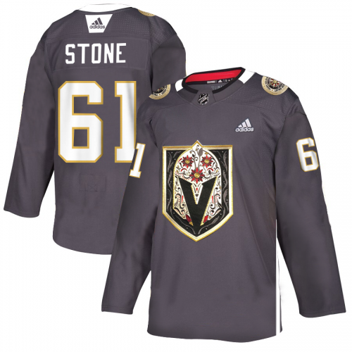 Vegas Golden Vegas Golden Knights #61 Mark Stone Men's Grey Adidas Latino Heritage Night Stitched Jersey Men's