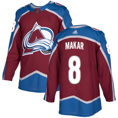 Adidas Colorado Avalanche #8 Cale Makar Burgundy Home Authentic Stitched Jersey Men's