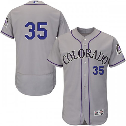 Colorado Rockies #35 Chad Bettis Grey Flexbase Authentic Collection Stitched Jersey Men's