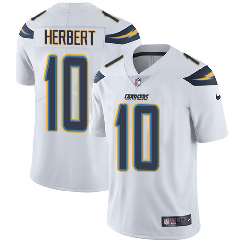 Chargers #10 Justin Herbert White Men's Stitched Vapor Untouchable Limited Jersey