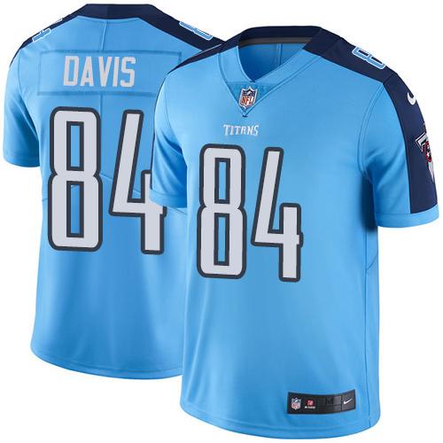 Tennessee Titans #84 Corey Davis Light Blue Men's Stitched Limited Rush Jersey Men's