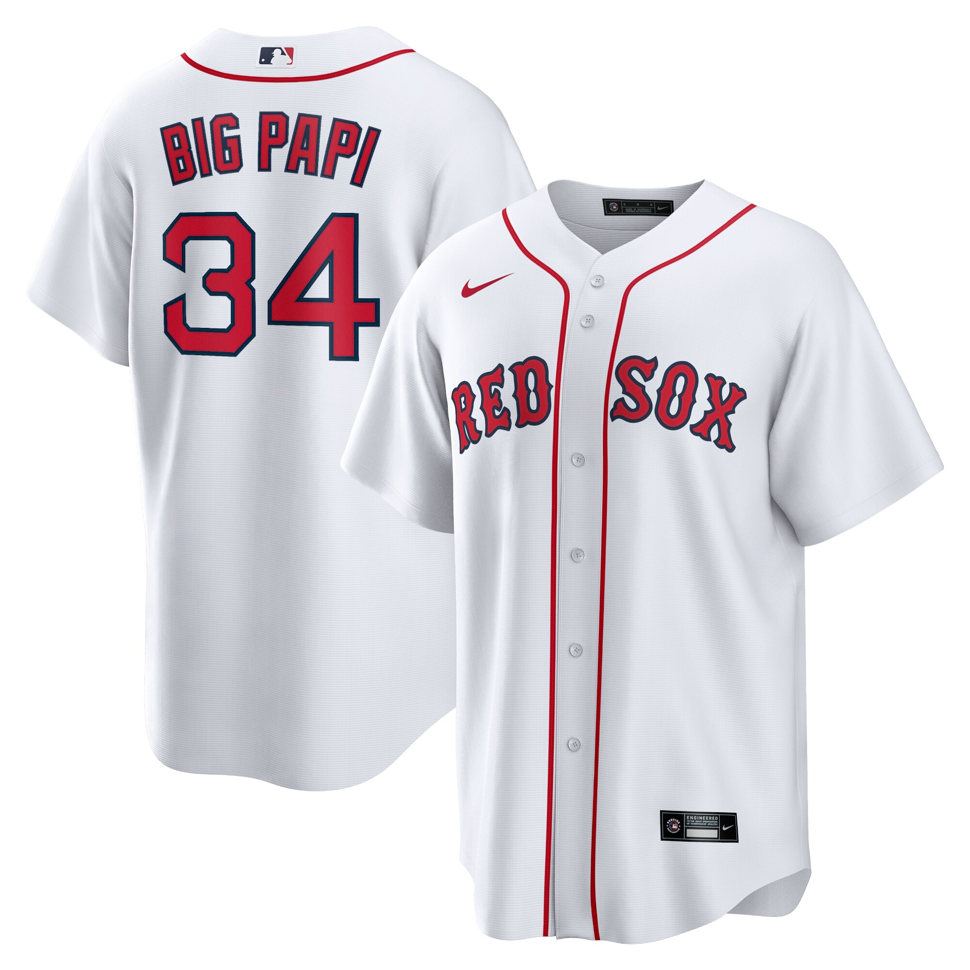 Men's Youth Women's David Ortiz Boston Red Sox Big Papi Jersey – White