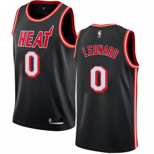 Miami Heat #0 Meyers Leonard Black Youth Swingman Hardwood Classics Jersey Youth