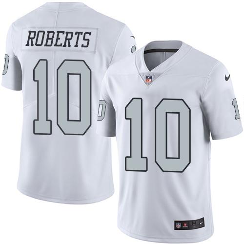 Las Vegas Raiders #10 Seth Roberts White Men's Stitched Limited Rush Jersey Men's