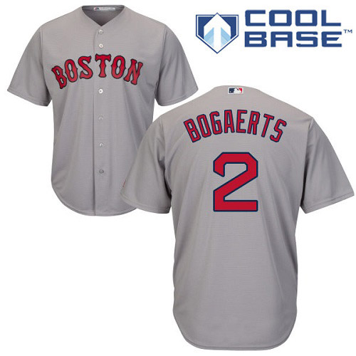 Boston Red Sox #2 Xander Bogaerts Grey Cool Base Stitched Youth Jersey Youth