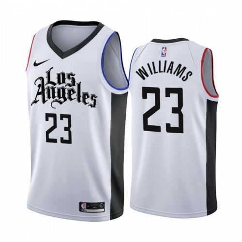 Los Angeles Clippers #23 Lou Williams 2019-20 White Los Angeles City Edition Jersey Mens