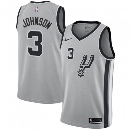 San Antonio Spurs #3 Keldon Johnson Silver Youth Swingman Statement Edition Jersey Youth