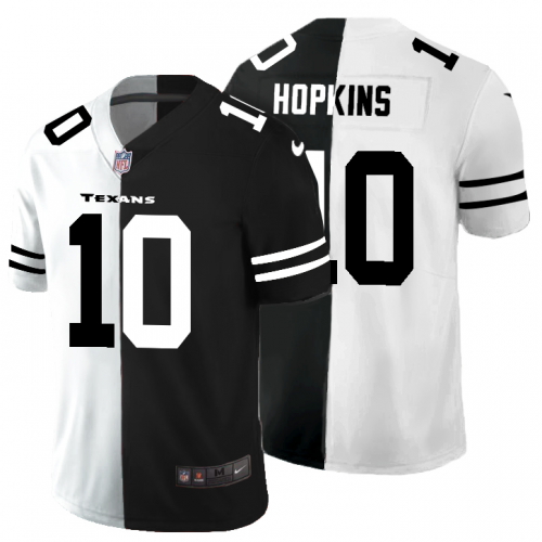 Houston Houston Texans #10 DeAndre Hopkins Men's Black V White Peace Split Vapor Untouchable Limited Jersey Men's