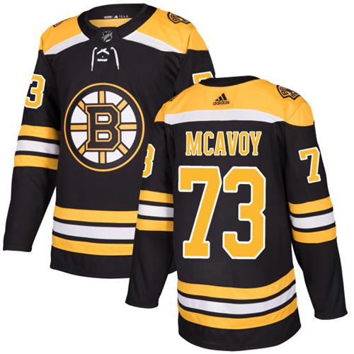Adidas Boston Bruins #73 Charlie McAvoy Black Home Authentic Stitched Jersey Men's