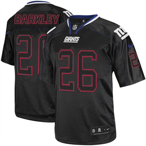 Giants #26 Saquon Barkley Lights Out Black Men's Stitched Elite Jersey