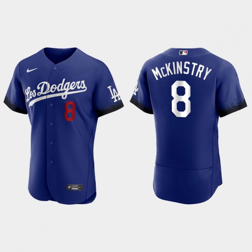 Los Angeles Los Angeles Dodgers #8 Zach Mckinstry Men's 2021 City Connect Authentic Jersey Royal Men's