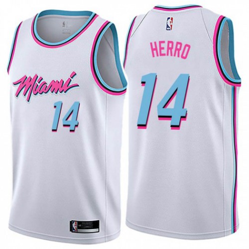 Miami Heat #14 Tyler Herro White Swingman City Edition Jersey Mens