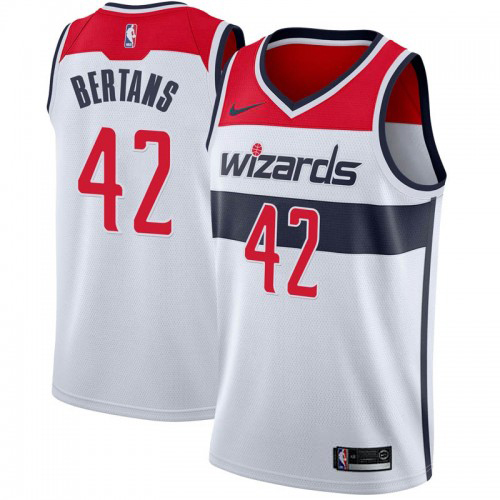 Washington Wizards #42 Davis Bertans White Association Edition Womens Swingman Jersey Womens