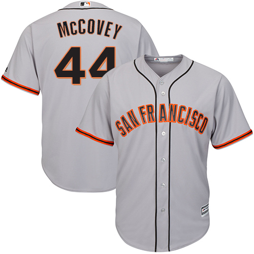 San Francisco Giants #44 Willie McCovey Grey Road Cool Base Stitched Youth Jersey Youth