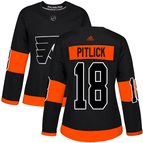 Adidas Philadelphia Flyers #18 Tyler Pitlick Black Alternate Authentic Women's Stitched Jersey Womens