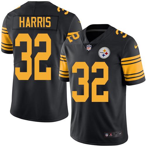 Steelers #32 Franco Harris Black Youth Stitched Limited Rush Jersey