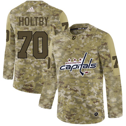 Adidas Washington Capitals #70 Braden Holtby Camo Authentic Stitched Jersey Men's