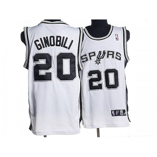 San Antonio Spurs #20 Manu Ginobili Stitched White Jersey Mens