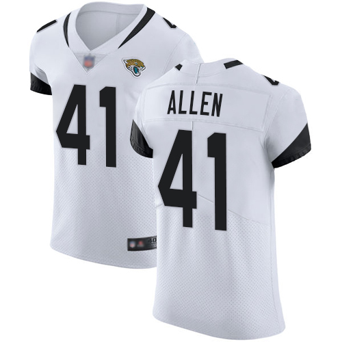 Jaguars #41 Josh Allen White Men's Stitched Vapor Untouchable Elite Jersey