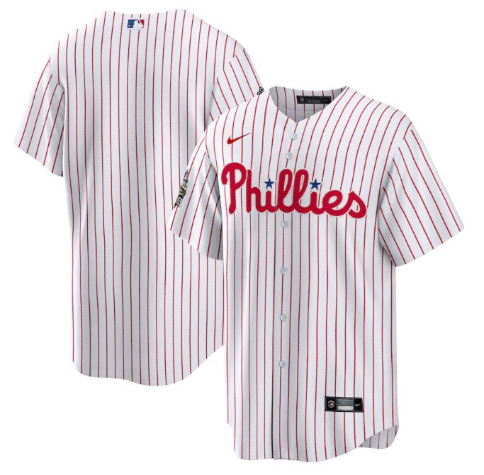 Philadelphia Phillies Blank White 2022 World Series Cool Base Stitched Men's Jersey