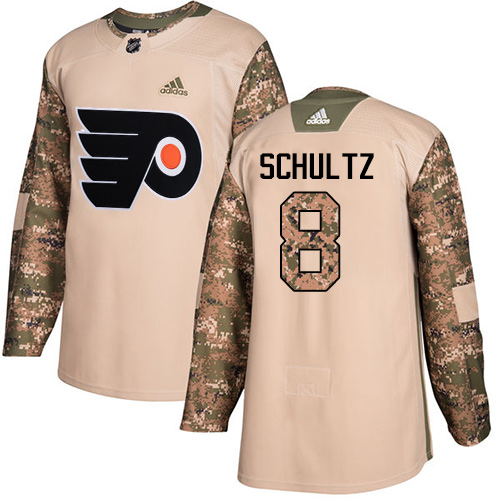 Adidas Philadelphia Flyers #8 Dave Schultz Camo Authentic 2017 Veterans Day Stitched Youth Jersey Youth