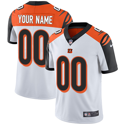 Cincinnati Bengals Customized White Stitched Vapor Untouchable Limited Men's Jersey