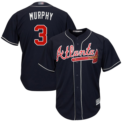 Atlanta Braves #3 Dale Murphy Navy Blue Cool Base Stitched Youth Jersey Youth