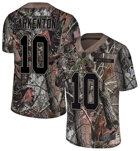 Vikings #10 Fran Tarkenton Camo Men's Stitched Limited Rush Realtree Jersey