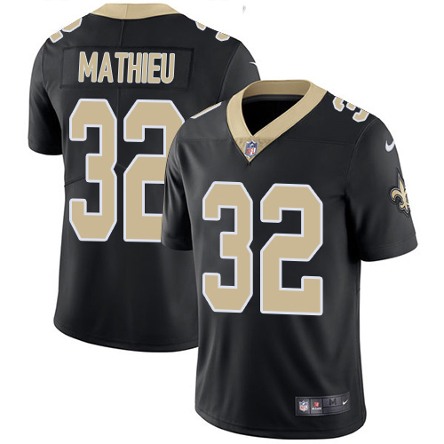 Saints #32 Tyrann Mathieu Black Team Color Men's Stitched Vapor Untouchable Limited Jersey