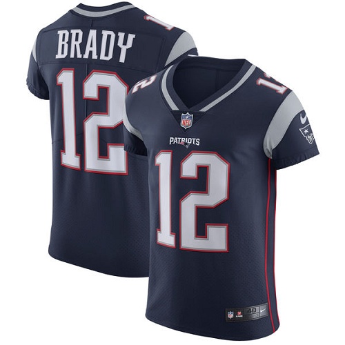 Patriots #12 Tom Brady Navy Blue Team Color Men's Stitched Vapor Untouchable Elite Jersey