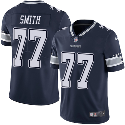 Dallas Cowboys #77 Tyron Smith Navy Blue Team Color Men's Stitched Vapor Untouchable Limited Jersey Men's