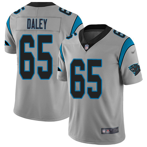 Carolina Panthers #65 Dennis Daley Silver Men's Stitched Limited Inverted Legend Jersey Men's