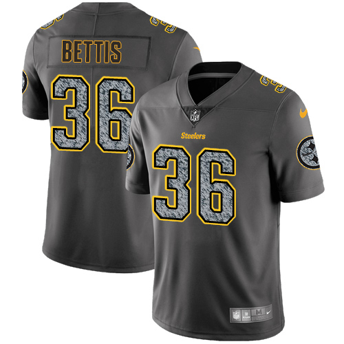 Steelers #36 Jerome Bettis Gray Static Youth Stitched Vapor Untouchable Limited Jersey