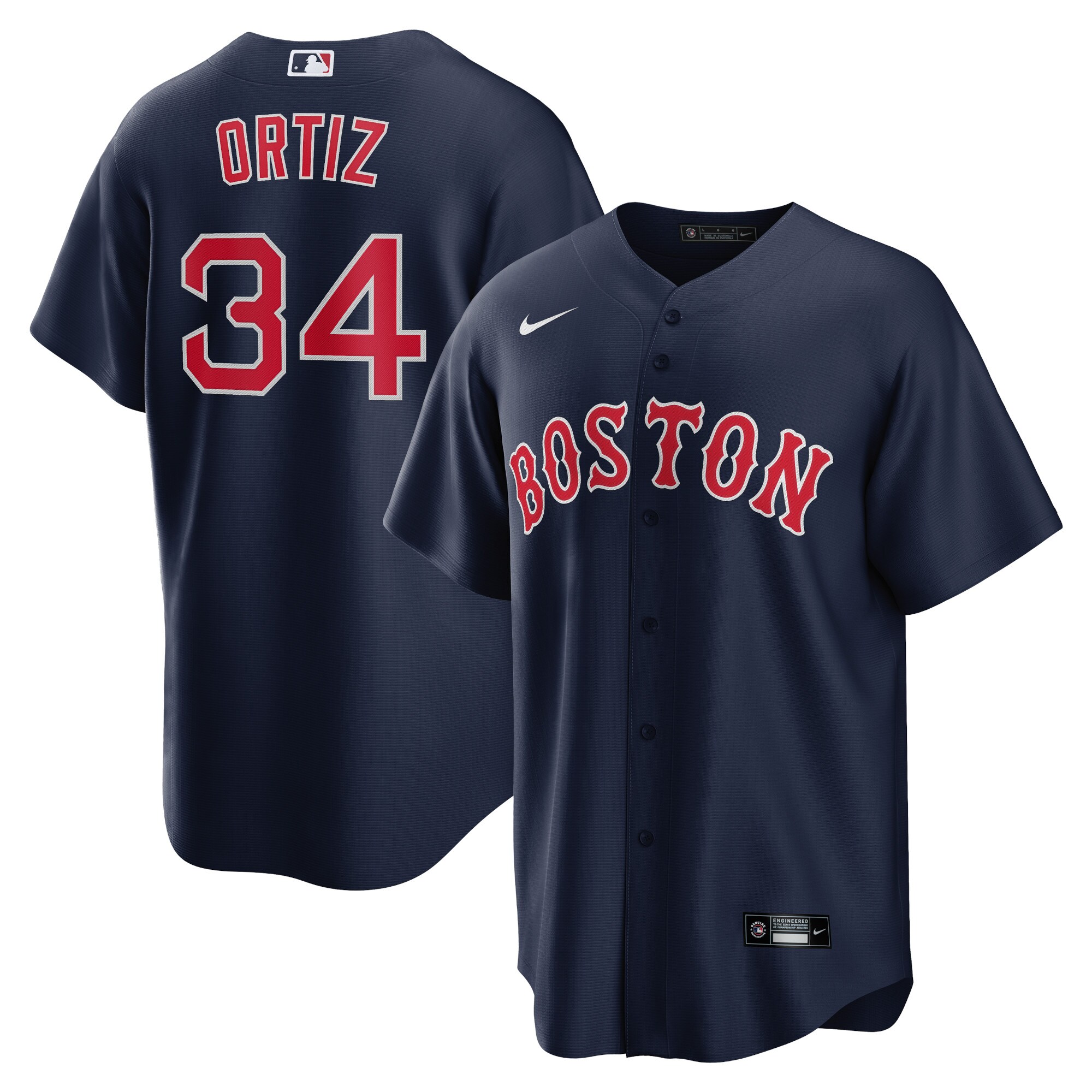 Men's Youth Women's David Ortiz Boston Red Sox Alternate Player Jersey – Navy