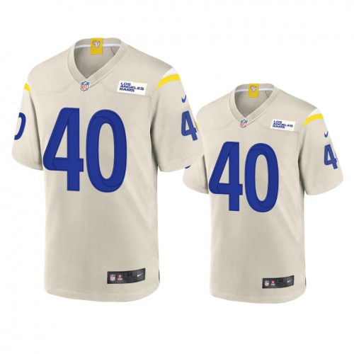 Los Angeles Los Angeles Rams #40 Von Miller Men's Game Jersey - Bone Men's