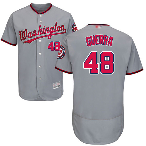 Washington Nationals #48 Javy Guerra Grey Flexbase Authentic Collection Stitched Jersey Men's