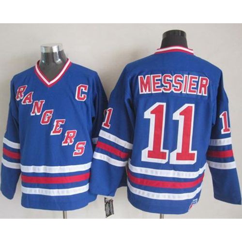 New York Rangers #11 Mark Messier Blue CCM Heroes of Hockey Alumni Stitched Jersey Men's