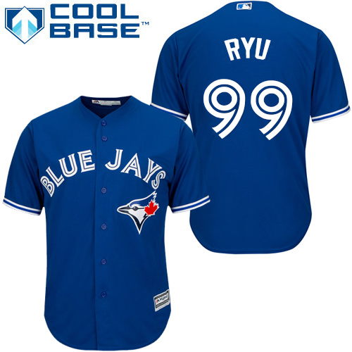 Toronto Blue Jays #99 Hyun-Jin Ryu Blue New Cool Base Stitched Jersey Men's