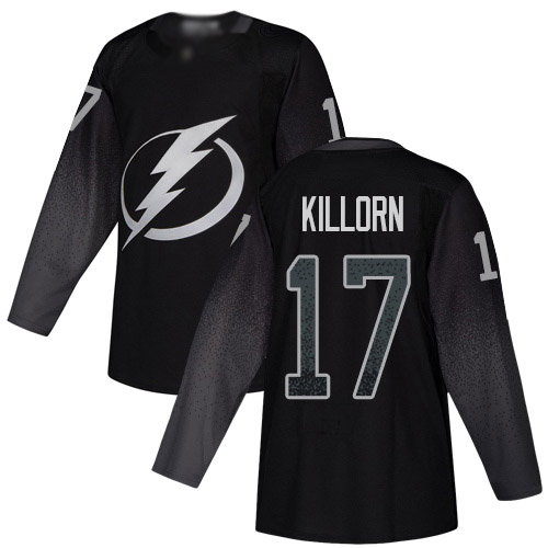 Adidas Tampa Bay Lightning #17 Alex Killorn Black Alternate Authentic Stitched Jersey Men's