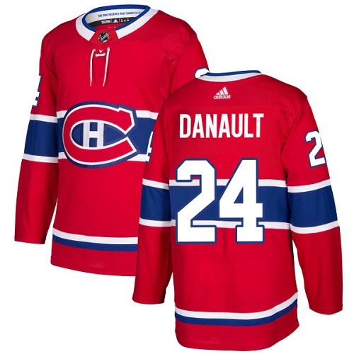 Adidas Montreal Canadiens #24 Phillip Danault Red Home Authentic Stitched Jersey Men's