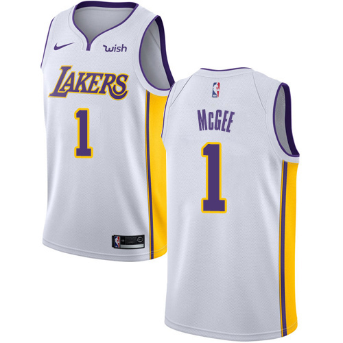 Los Angeles Lakers #1 JaVale McGee White Youth Swingman Association Edition Jersey Youth
