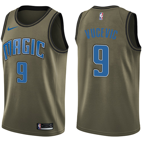 Orlando Magic #9 Nikola Vucevic Green Salute to Service Youth Swingman Jersey Youth